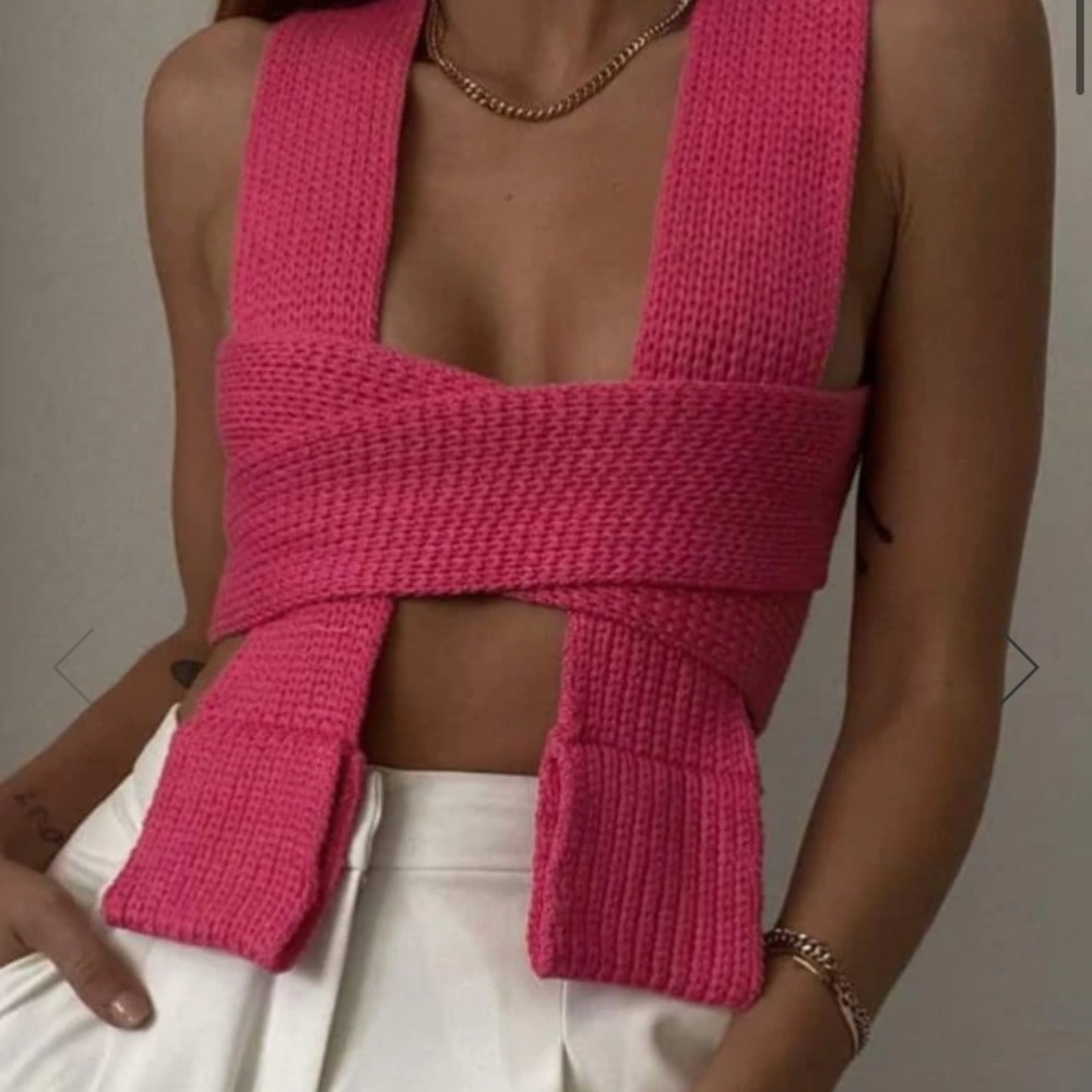 RUMOURS pink knit top
